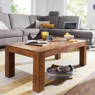 Massivholz-Tisch & Massivholztisch im rustikalen Stil 110 cm breit