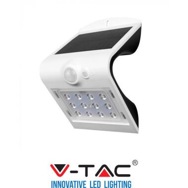 V-tac led wandlampe 1.5W mit solarpanel und