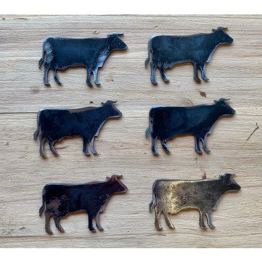 6 Kuhformen Rostige Metall Kühe | Zum Basteln