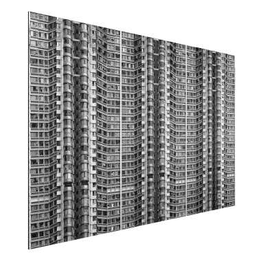 Alu-Dibond Bild Schwarz-Weiß Querformat 3:2 Skyscraper