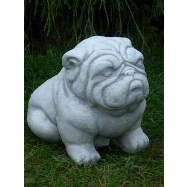 Beton Figur Bulldogge H 22 cm Dekofigur und