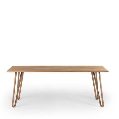Designer Massivholztisch & Esszimmertisch aus Eiche massiv weiß geölt