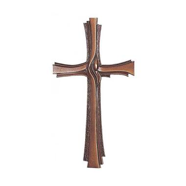Grabkreuz als Ornament aus Bronze oder Aluminium Kreuz Stilla / 40x21cm (HxBxT