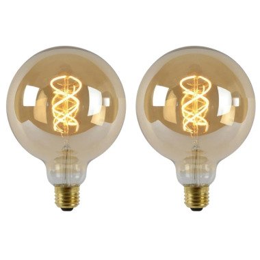 LED Leuchtmittel E27 Globe G125 in Amber