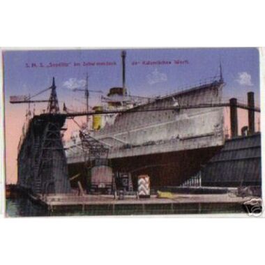 15420 Ak S.M.S. Seydlitz im Schwimmdock Werft um 1915
