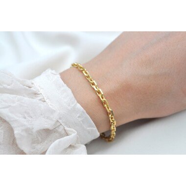 Armkette Silber aus Gold & Damenarmband Sterling Silber Anchor Bracelet Small