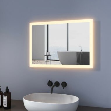 Badspiegel mit Beleuchtung 50x70cm Badezimmerspiegel