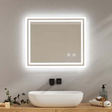 Badspiegel mit Touch 6500K LED-Beleuchtung