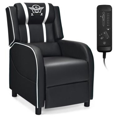 Costway Gaming-Ruhesessel Fernsehsessel Relaxsessel verstellbarer aus PU