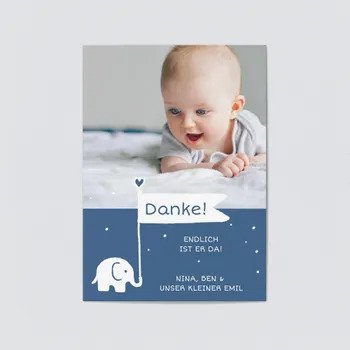 Danksagungen Baby Karten (5 Karten) selbst