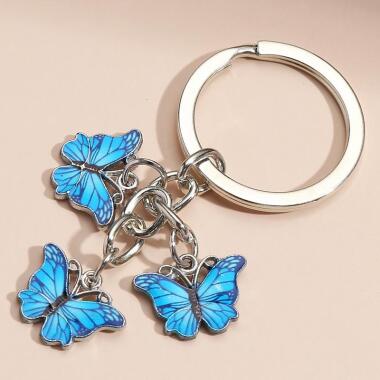 Niedlicher Schlüsselanhänger, bunter Schmetterling
