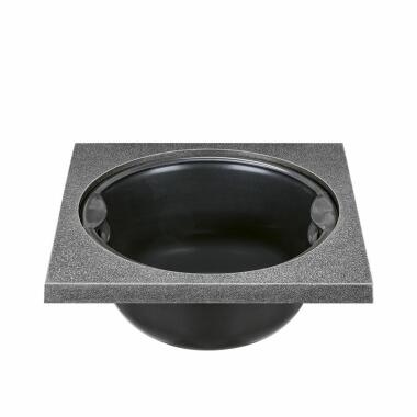 Quadratischer Metall Pflanzring für die stilvolle Grabgestaltung Beka / Alumin