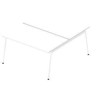 Quadrifoglio Doppelschreibtisch weiß rechteckig 140,0 x 164,0 cm