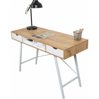 Schreibtisch mit Regal Schubladen aus Holz