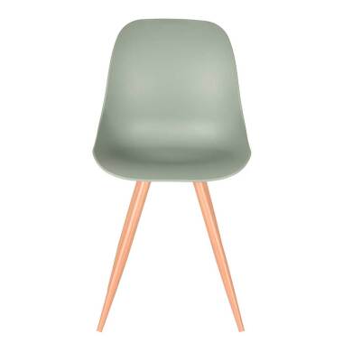 Skandinavischer Stuhl & Esstischstuhl in Graugrün Kunststoff Skandi Design