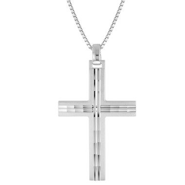 trendor 41254 Herren-Halskette mit Kreuz-Anhänger