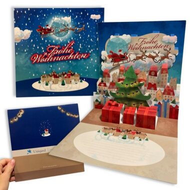 UNIQARD Glückwunschkarte 3D-Weihnachtskarte