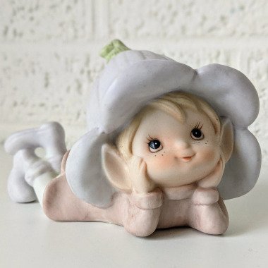 Vintage Homco Pixie Figur | Keramik Elfe