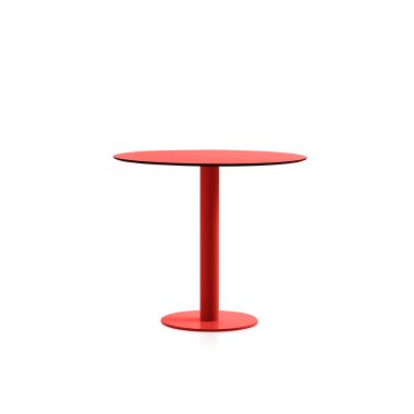 Designer Runder Küchentisch & Diabla Mona Tisch rund red (RAL 3020) Ø 70 cm