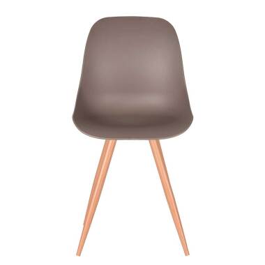 Esstisch Stuhl in Hellbraun Kunststoff Skandi Design