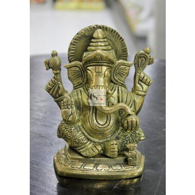Ganesha Statue Aus Hochwertigem Messing Metall
