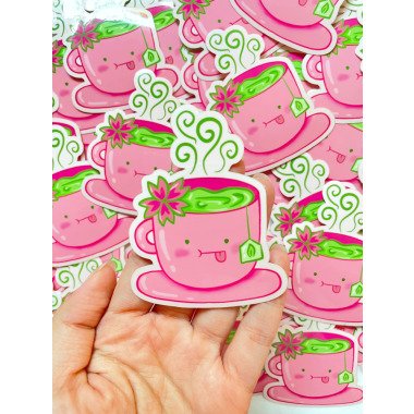 Grüner Tee Matcha Sticker || Aufkleber/Süßer