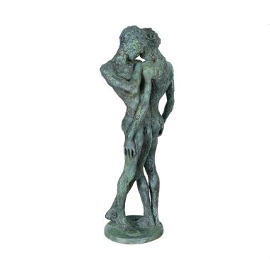 Grünes Bronze Pärchen als Skulptur aus Künstlerhand