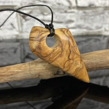 Holz Halskette Mit Olivenholz , Holz Schmuck, Einzigartig Kette, Geschenk