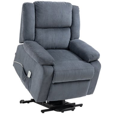 HOMCOM Sessel mit Aufstehhilfe, Aufstehsessel, Elektrischer Fernsehsessel, Grau