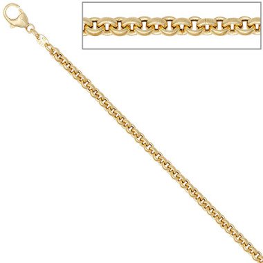 SIGO Erbskette 585 Gelbgold 3,4 mm 45 cm Gold Kette Halskette Goldkette Karabine