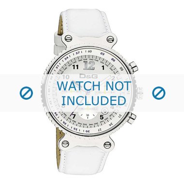 Uhrenarmband Dolce & Gabbana DW0305 Leder Weiss 22mm