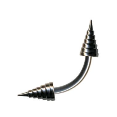 Barbell Piercing aus Metall & Augenbrauenpiercing Curved Barbell Kegel aus Chirurgenstahl