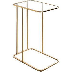 HAKU Möbel Beistelltisch Glas gold 45,0 x