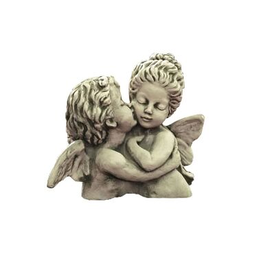 Kunstvolle Büste Engel und Elfe aus Steinguss