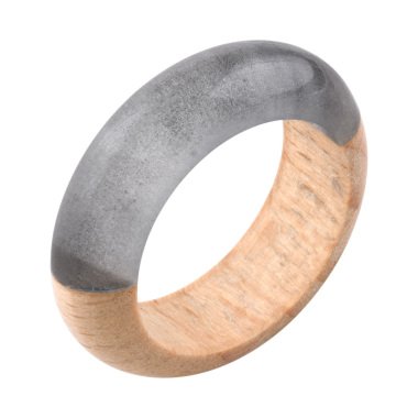Ring, Holz/Harz, buche/black onyx