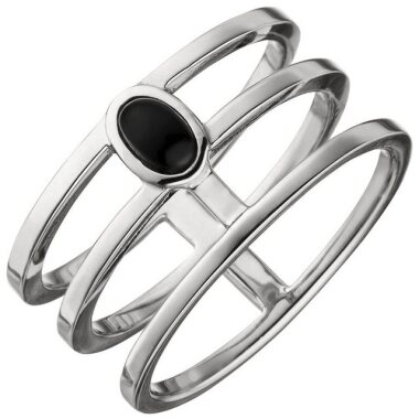 Schmuck Krone Silberring Ring 3-reihig breit