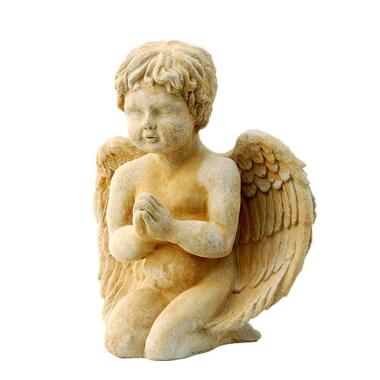Schutzengel Figur aus Naturstein & Grabschmuck Engel Figur Steinguss Tomba