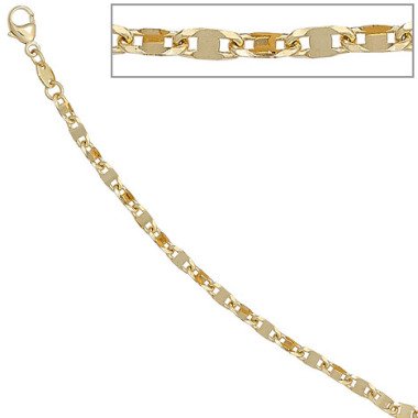 SIGO Halskette Kette 585 Gelbgold 45 cm Goldkette Karabiner