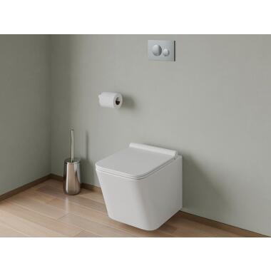 Sparset Weißes Wand-WC mit Trägergestell