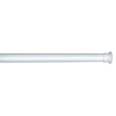 Wenko Duschvorhang-Stange 110 cm - 245 cm Aluminium Weiß Ø 2,8 cm