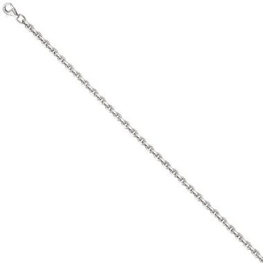 Ankerkette 925 Silber diamantiert 3,4 mm 50 cm Kette Halskette Silberkette CJ