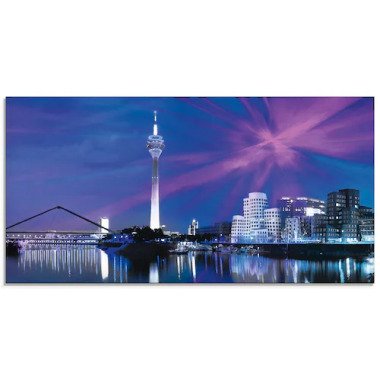 Artland Glasbild »Düsseldorf Skyline Abstrakte