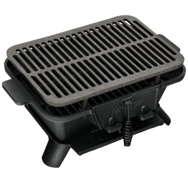Costway Holzkohlegrill tragbarer gusseiserner Barbecue-Grill BBQ Minigrill