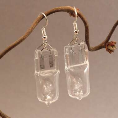 Glasschmuck aus Glas & Glühbirnen Ohrringe, Glas Geschenk Für Sie, Vintage