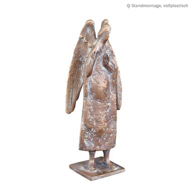 Große Engel Skulptur Grab in Gold & Limitierte moderne Engel Skulptur Adoll