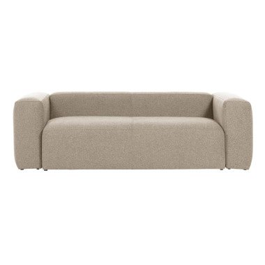 Kave Home Sofa BLOK 3-Sitzer beige Ohne Kissen