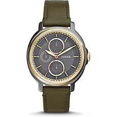 Lederband für Uhren in Grün & Uhrenarmband Fossil ES3833 Leder Grün 18mm