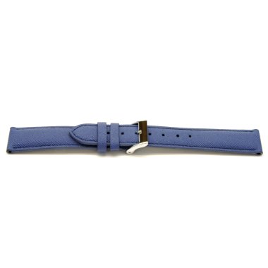 Lederband für Uhren & Uhrenarmband Universal F601 Saffiano Leder Blau 18mm