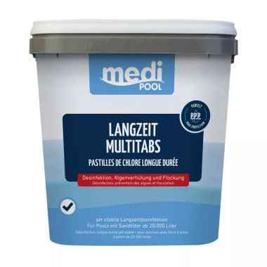 mediPOOL Langzeit-Chlortabs 2,4 kg, für die Poolpflege