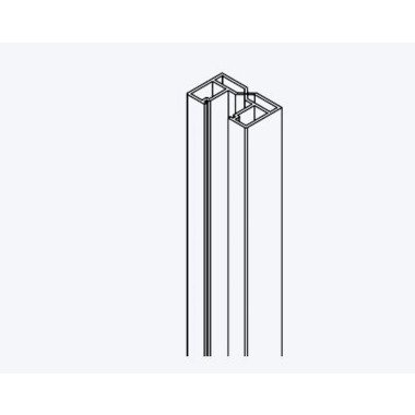 OSMO Wandanschlusspfosten 5x200cm Alu Grau